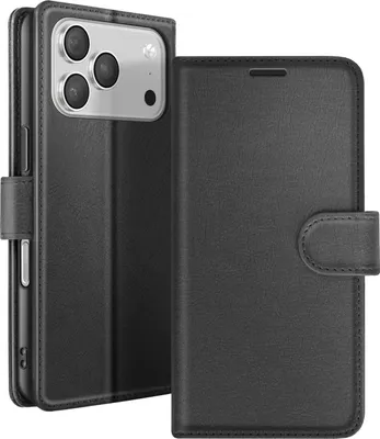 Immagine prodotto di Zanaé, custodia a portafoglio per iPhone 17 Pro Max con patta magnetica, nero
