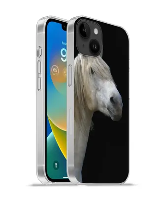 Produktbild von MuchoWow® Handyhülle Schutzhülle Hülle für Apple iPhone 14 Plus - Soft case Pferde - Pilz - Schwarz Silikon Softcase Handy Hülle - Abbildung