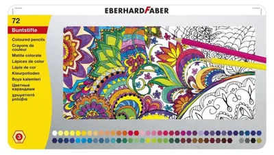 Obrázek produktu pro Eberhard Faber 514872 - Barevné tužky v 72 barvách, šestihranný tvar, v kovovém pouzdře, pro malování, ilustrování a kreslení