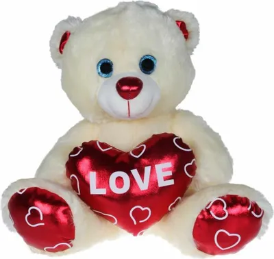 Produktbild von Kruger Pluschteddybar - Valentine Love heart - 80 cm