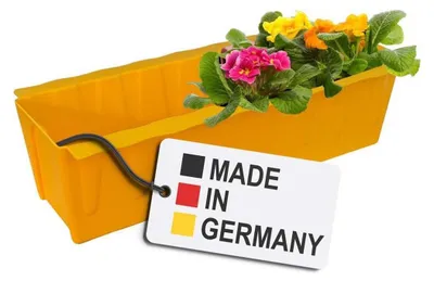 Produktbild von BURI Euro-Paletten Blumenkasten | 37,3cm Gelb | Pflanzkasten für Europalette Palette | Balkonkasten | Blumentopf | aus stabilen Kunststoff |  Germany