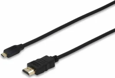 Produktbild von Equip HDMI auf Micro HDMI Kabel, 1.0m, 1 m, HDMI Typ A (Standard), HDMI Typ D (Mikrofon), 3D, 10,2 Gbit/s, Schwarz