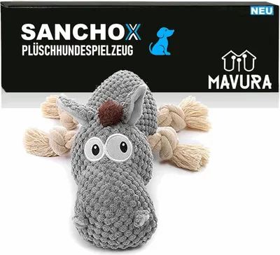 Immagine prodotto di SANCHOX peluche per cani giocattolo asino giocattolo morbido con corde