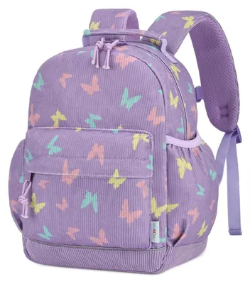 Image de Sac à dos pour enfant, couleur lilas, motif papillon, taille enfant (2-4 ans), dimensions : 30 cm