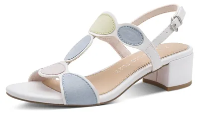 Immagine prodotto di Marco Tozzi  Scarpe da donna Sandali Sandali con tacco alto Bianchi per il tempo libero, numero di scarpe: 38 EU