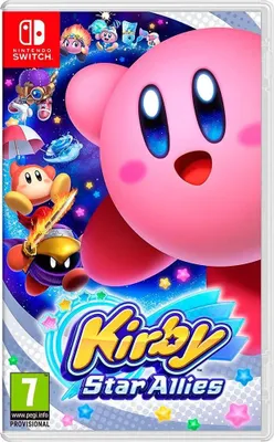 The image shows the front cover of the Nintendo Switch game Kirby Star Allies.