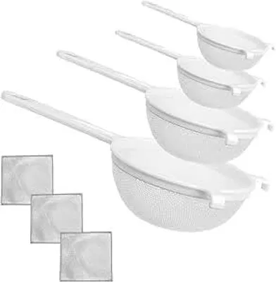 Sieb-Set 4-teilig, Kunststoff, Ø 8–18 cm, für Tee & Kaffee