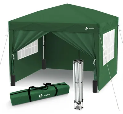 Produktbild von Faltbares Gartenpavillon mit 4 Seiten und Sandsäcken