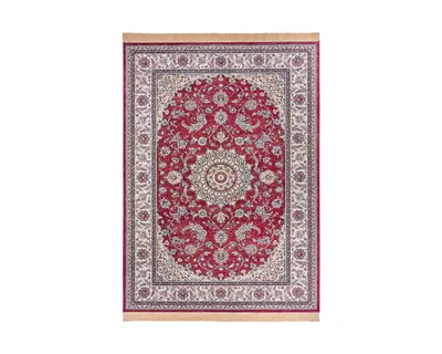 Zdjęcie produktu dla Dywan do salonu 195x300cm tradycyjny, klasyczny czerwono kremowy wzór