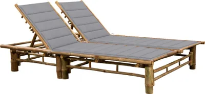 Produktbild von Maison Exclusive - 2-Personen-Sonnenliege mit Auflagen Bambus