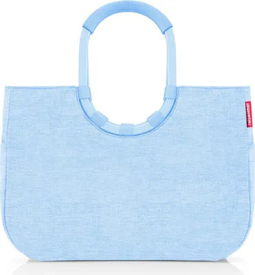 Produktbild von reisenthel loopshopper L, Einkaufstasche, Shopper, Tragetasche, Tasche, Frame Twist Powder Blue, 25 L, OR4120