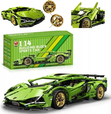 Produktbild von Konstruktionsbausteine Mega-Bausteinset Lamborghini Cyberpunk – 1280 Teile, 1:14 Sportwagen