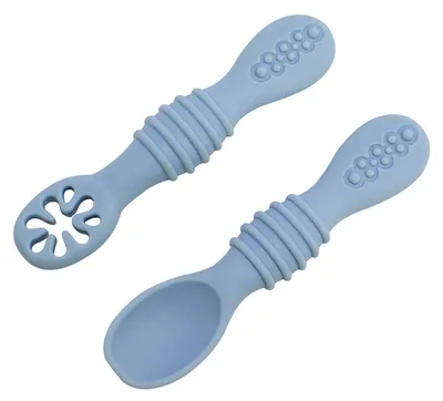 Produktbild von 2 Stück Baby-Fütterungslöffel, Doppelkopf-Silikon-Entwöhnungslöffel für Säuglinge, Trainingslöffel, BPA-freies Kleinkindergeschirr