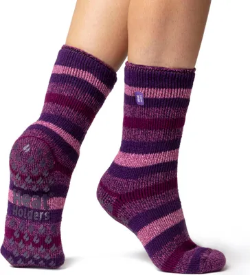 Produktbild von Damen Original Petunia Stripe Antirutschsocken - Lila