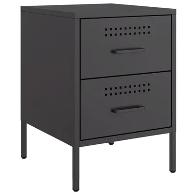 Obrázok produktu pre Nočný stolík čierny 36x39x50,5 cm oceľ