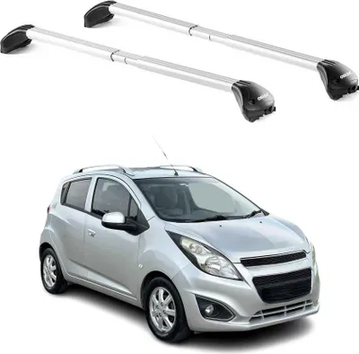 Image de Barres de toit pour Chevrolet Spark 2010-2016 5P Gris Argenté 2 pièces ABE