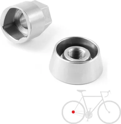 Produktbild von Pitlock Set M10, Vollachse Hinterrad einseitig M10x1, PITLOCK, für Rohloff/SRAM/NuVinci, silber