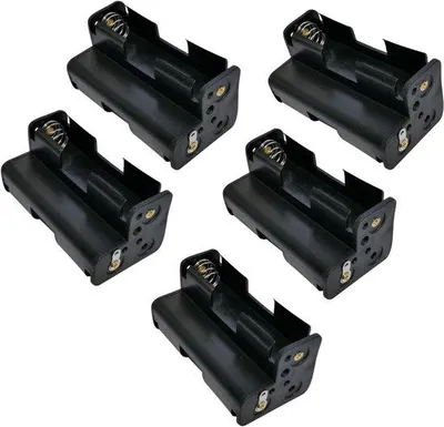 Image de Lot de 5 supports en plastique pour 3 piles AA de 1,5 V, 58 x 30 x 27 mm