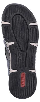 Produktbild von Rieker Damen Pantolette sportlich mit breitem Riemen Weite H 66288, Größe:39 EU, Farbe:Blau