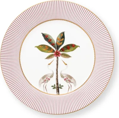Produktbild von PIP STUDIO La Majorelle Frühstücksteller pink m. Reiher 21 cm