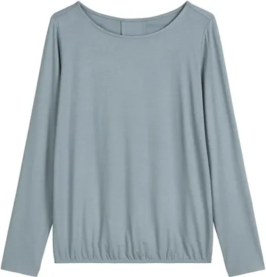 Productafbeelding van Jersey blouses, lange mouwen, model 4742, kleur: steenblauw, maat L