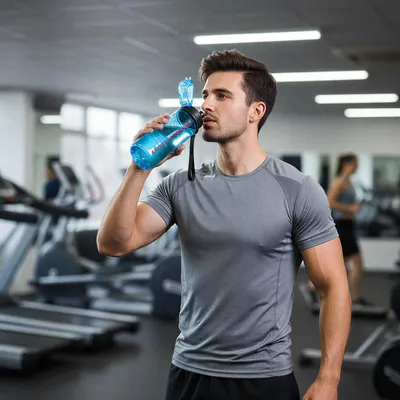Obrázok produktu pre Športová fľaša - plastová, priehľadná - 600 ml - 3 farby