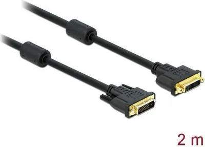Productafbeelding van DELOCK - DVI-kabel - DVI-D (vrouwelijk) naar DVI-D (mannelijk) - 2 meter - Zwart