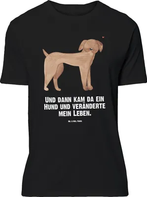 Produktbild von Mr. & Mrs. Panda T-Shirt Hund Dogge - Schwarz - Geschenk, Herz, Great Dane, Statement, Tshirt, Hunde, Oversize Shirt, Deutsche, Lustiges, Sprüche