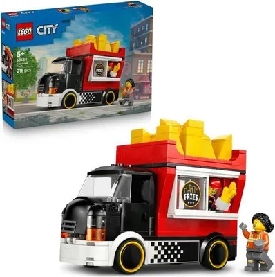Image de LEGO City Le Food-Truck de Frites, Jouet de Construction dès 5 ans, Inclut 2 Minifigurines