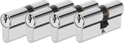Produktbild von ABUS Türzylinder-Set 30/30 Ecoline Buffo 4 Stück | 6 Schlüssel