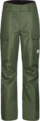 Damen Thermohose in Olivgrün von Mammut; geeignet für kalte Wetterbedingungen; mit mehreren Taschen.
