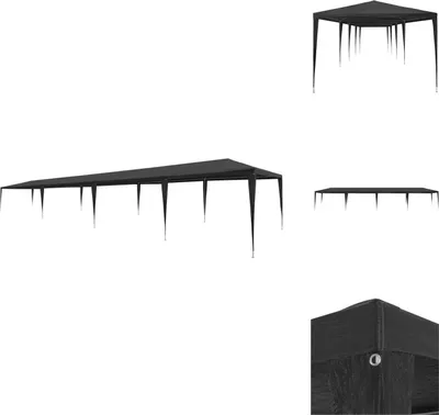 Produktbild von vidaXL Partyzelt 3x12 m PE Anthrazit - Pavillons & Partyzelte