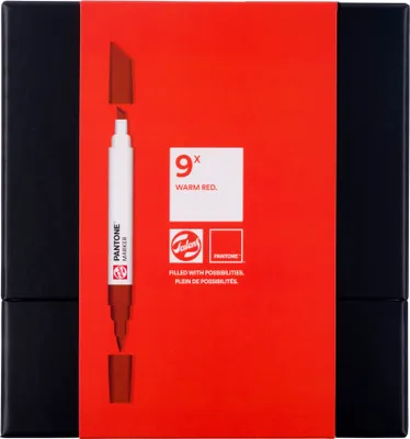 Image de Talens | Set de marqueurs Pantone 9x rouge chaud