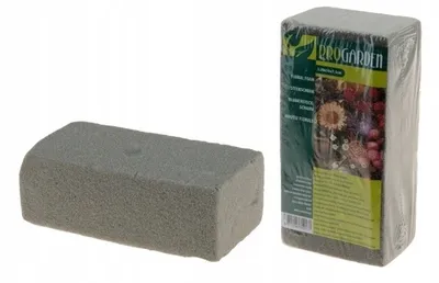 Produktbild von Steckschaum ca. 20x10x7,5cm Schaum Blumen Basteln grau