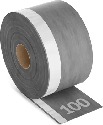Produktbild von Isolbau Fensterband Schwarz 100 mm x 20 m Fensteranschlussband Fenster-Dichtband Innen & Aussen Luftdicht Schlagregendicht Diffusionsoffenes Anschlussband für Fenster & Tür Kompriband MPA