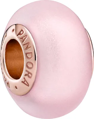 Image de PANDORA ROSE Charm en verre de Murano rose mat