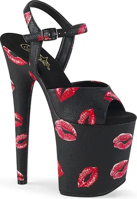 Produktbild von FLAMINGO-809KISSES Damen Sandale von Pleaser, Schwarz  , EU 38, US 8