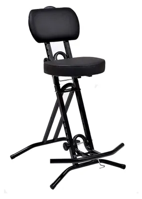 Produktbild von Stehhilfe Stehhocker Stehsitz Sitzhilfe Stehstütze mit 6 cm ergonomischem Polster bis 130 kg belastbar schwarz