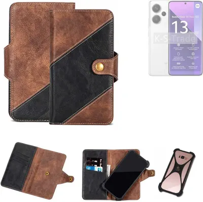 Produktbild von K-S-Trade Handyhülle Schutzhülle Bookstyle Case kompatibel mit Xiaomi Redmi Note 13 Pro + 5G Klapphülle Cover Hülle Schutztasche 1x