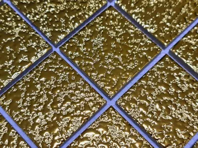 Produktbild von Handmuster Mosaikfliese Keramik Mosaik Medio uni gold gehämmert Badezimmer Küche Wand MOS16-0707_m