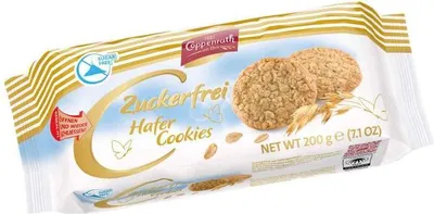 Produktbild von Coppenrath Zuckerfrei Hafer Cookies mit leicht nussigen Aroma 200g