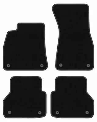 Image de Tapis de sol en moquette pour Audi A6 C8 2018- (break/berline) – jeu 4 pièces, noirs, sur mesure – Wielganizator BASIC
