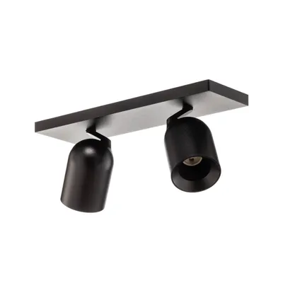 Produktbild von Arcchio Strahler Brinja, schwarz, eckig, Ø 7cm, 2-flg., GU10