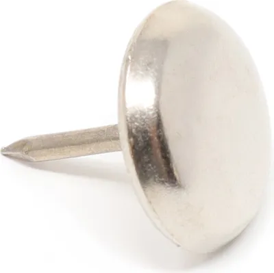 Produktbild von Adsamm® | 100 x Metallgleiter mit Nagel | Ø 20 mm | Silber | rund | Möbelgleiter mit Stift in von Adsamm®