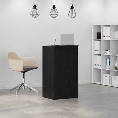 Produktbild von "2026 Aktion"Büro-Möbel - CLORIS - Bürotisch - Empfangstheke Schwarz 55x50x103,5 cm Holzwerkstoff - NeuMöbel2080707