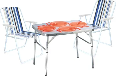 Produktbild von 3-teiliges praktisches Campingmöbel Set Alu L75xB55xH60cm