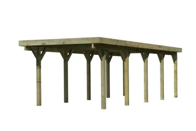 Produktbild von Karibu Einzelcarport Classic 3 + Stahldach