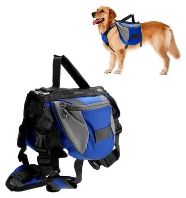 Produktbild von Hunderucksack mit Geschirr, Hundesattel und Hundeweste für kleine, mittlere und große Hunde (L)
