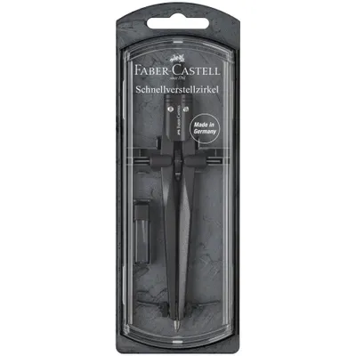 Produktbild von Faber-Castell 174530 Rychle nastavitelné kompasy STREAM BLACK STONE