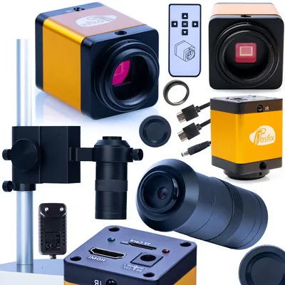 Immagine prodotto di Rosfix Set Pegasus Pro 12MP – Fotocamera per Microscopio Digitale con HDMI e MicroSD | Obiettivo Zoom 100x C-mount | Treppiede in Alluminio